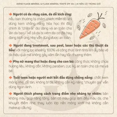 Kem Chống Nắng Avène Thuần Vật Lý Cho Da Nhạy Cảm, Mẹ Bầu Fluide Mineral SPF 50+ Giá Cực Sốc 5