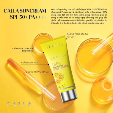 Kem chống nắng Calla Sun Cream SPF 50+ PA++++ bảo vệ da 70ml giá chỉ 179k 7