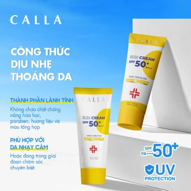 Kem chống nắng Calla Sun Cream SPF 50+ PA++++ bảo vệ da 70ml giá chỉ 179k 11