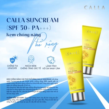 Kem chống nắng Calla Sun Cream SPF 50+ PA++++ bảo vệ da 70ml giá chỉ 179k 12