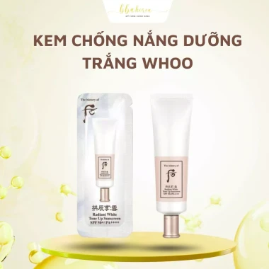 Kem Chống Nắng Dưỡng Trắng Da Whoo Radiant White Tone Up - Giảm 23% còn 30k 2