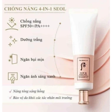 Kem Chống Nắng Dưỡng Trắng Da Whoo Radiant White Tone Up - Giảm 23% còn 30k 6