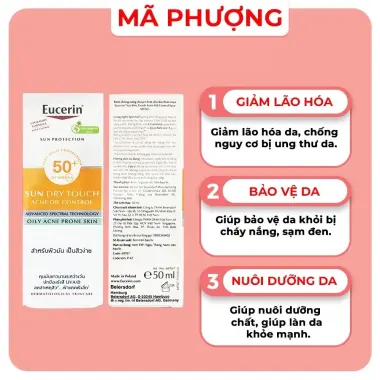Kem chống nắng Eucerin Oil Control SPF50+ giảm nhờn mụn chỉ 435000đ - Bảo vệ da tối ưu 4 Kem chống nắng Eucerin Oil Control SPF50+ giảm nhờn mụn chỉ 435000đ - Bảo vệ da tối ưu 4
