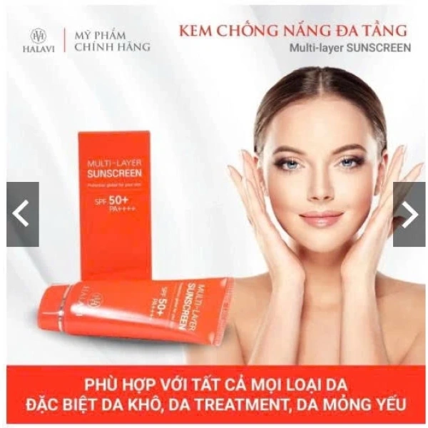 Hình ảnh sản phẩm Kem chống nắng HALAVI HÀN QUỐC SPF50+ PA++++nâng tone nhẹ–Kiềm dầu–Không bết rít–Bảo vệ da toàn diện+QUÀ TẶNG BẤT NGỜ