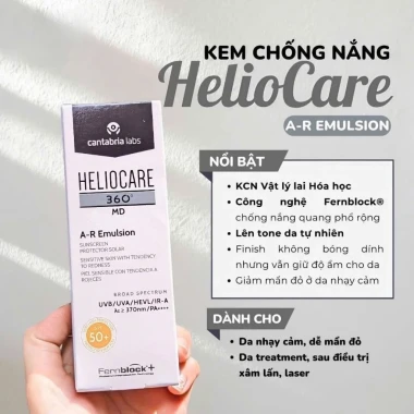 Kem Chống Nắng He.lio.ca.re 360 MD A-R Emulsion SPF50+ 50ml Giảm Giá 549999đ - Bảo Vệ Da Toàn Diện 4 Kem Chống Nắng He.lio.ca.re 360 MD A-R Emulsion SPF50+ 50ml Giảm Giá 549999đ - Bảo Vệ Da Toàn Diện 4