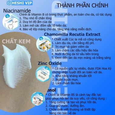 Kem Chống Nắng Heshi Sun Cream 50gr - Chống Nắng Phổ Rộng, Không Trôi, Kiềm Dầu Chỉ 462.000đ 3