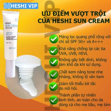 Kem Chống Nắng Heshi Sun Cream 50gr - Chống Nắng Phổ Rộng, Không Trôi, Kiềm Dầu Chỉ 462.000đ 4
