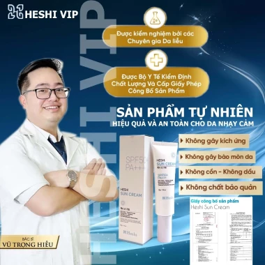 Kem Chống Nắng Heshi Sun Cream 50gr - Chống Nắng Phổ Rộng, Không Trôi, Kiềm Dầu Chỉ 462.000đ 5