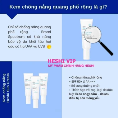 Kem Chống Nắng Heshi Sun Cream 50gr - Chống Nắng Phổ Rộng, Không Trôi, Kiềm Dầu Chỉ 462.000đ 8