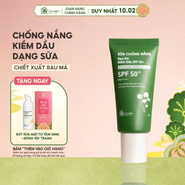 Kem Chống Nắng Kiềm Dầu MUA 1 TẶNG 1 Ngừa Mụn Rau Má SPF 50+ Cho Da Dầu Mụn Giá Cực Sốc 363k 2