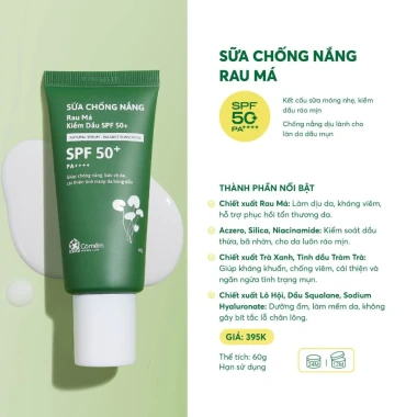 Kem Chống Nắng Kiềm Dầu MUA 1 TẶNG 1 Ngừa Mụn Rau Má SPF 50+ Cho Da Dầu Mụn Giá Cực Sốc 363k 3