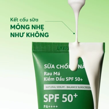 Kem Chống Nắng Kiềm Dầu MUA 1 TẶNG 1 Ngừa Mụn Rau Má SPF 50+ Cho Da Dầu Mụn Giá Cực Sốc 363k 6