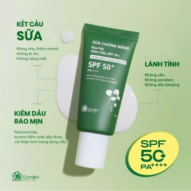 Kem Chống Nắng Kiềm Dầu MUA 1 TẶNG 1 Ngừa Mụn Rau Má SPF 50+ Cho Da Dầu Mụn Giá Cực Sốc 363k 8