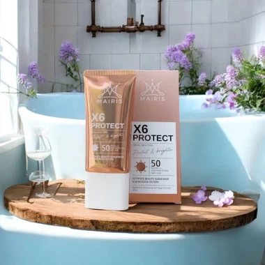 Kem Chống Nắng Mairis X6 SPF50+ PA++++ 6 Màng Lọc Dưỡng Sáng Da Giá Rẻ 225k 6 Kem Chống Nắng Mairis X6 SPF50+ PA++++ 6 Màng Lọc Dưỡng Sáng Da Giá Rẻ 225k 6