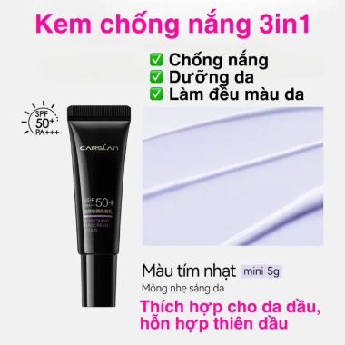 Kem Chống Nắng Mini Carslan Nâng Tone Dưỡng Da Che Phủ Kháng Nước 37k 13 Kem Chống Nắng Mini Carslan Nâng Tone Dưỡng Da Che Phủ Kháng Nước 37k 13