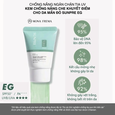 Kem Chống Nắng Mona Frema SUNPRE EG 30ml - Dòng Ngũ Cồn, Khuyết Điểm, Da Dầu, Mụn, 640k 2