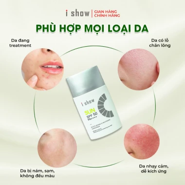 Kem Chống Nắng Nâng Tone Kiềm Dầu I SHOW SPF50 PA++++ 50ml - Dưỡng Da Sáng Mịn Chống Ánh Sáng Xanh