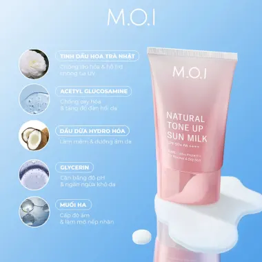 Kem Chống Nắng Nâng Tông M.O.I Natural Tone Up Sun Milk 40ml - Giảm 132.000đ còn 529.000đ 4