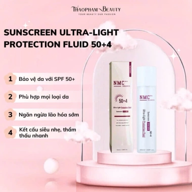 Kem chống nắng NMC Ultra Light Fluid SPF50+4 nâng tone, phù hợp mọi da - 1.089.000₫ Kem chống nắng NMC Ultra Light Fluid SPF50+4 nâng tone, phù hợp mọi da - 1.089.000₫