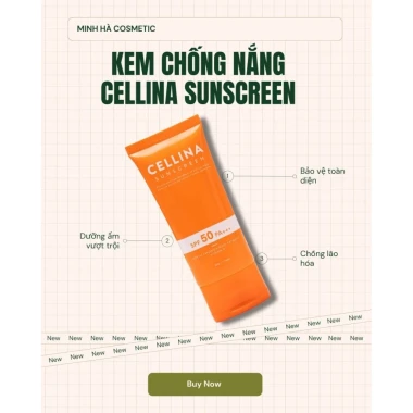Kem Chống Nắng Phổ Rộng Cellina Giảm Giá - Bảo Vệ Da Toàn Diện Chỉ 300k 8 Kem Chống Nắng Phổ Rộng Cellina Giảm Giá - Bảo Vệ Da Toàn Diện Chỉ 300k 8