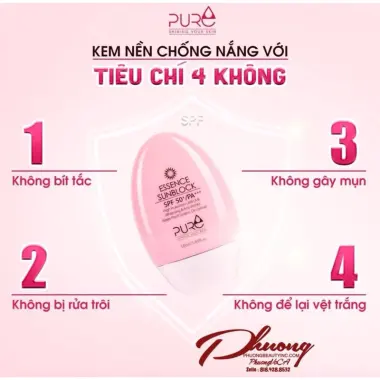 Kem Chống Nắng Pure Essence Sunblock SPF50+ Giá Rẻ Chỉ 429.000Đ - Bảo Vệ Da Mặt 7 Kem Chống Nắng Pure Essence Sunblock SPF50+ Giá Rẻ Chỉ 429.000Đ - Bảo Vệ Da Mặt 7