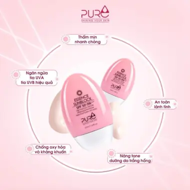 Kem Chống Nắng Pure Essence Sunblock SPF50+ Giá Rẻ Chỉ 429.000Đ - Bảo Vệ Da Mặt 8 Kem Chống Nắng Pure Essence Sunblock SPF50+ Giá Rẻ Chỉ 429.000Đ - Bảo Vệ Da Mặt 8