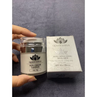 Kem chống nắng QUEEN LOTUS SPF 50++ nâng tone da chống nước giá 549k 5