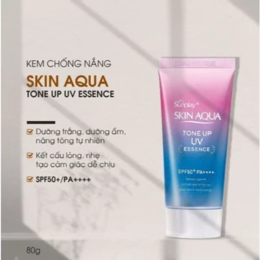 Kem Chống Nắng Skin Aqua Tone Up UV Nhật Bản 80g - Giảm 27k, Chỉ 130k, Bảo Vệ Da Khỏi Tia UV 3