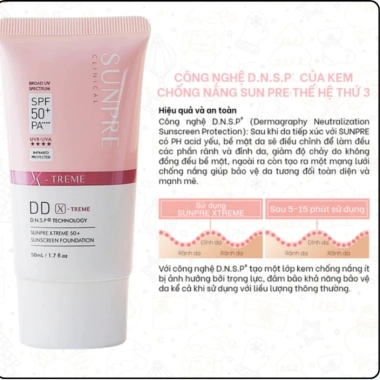 Kem chống nắng SUNPRE Mona Frema Gel DD X‑Treme SPF 50+ PA++++ - Giảm còn 638k