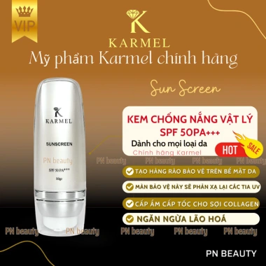 KEM CHỐNG NẮNG VẬT LÝ cho da hỗn hợp, da dầu mụn SPF 50 PA+++ Không bết dính không bóng dầu Kamel (Karmel) - Sun Screen 2