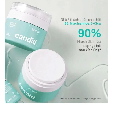 Kem Dưỡng Ẩm Candid B5 CICA 50ml & 10ml – Dưỡng ẩm, làm dịu, phục hồi da, ưu đãi 156.000