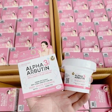 Kem Dưỡng Trắng Da Body Alpha Arbutin Collagen Cream 3 Plus 100g Thái Lan – Da mịn, sáng, ẩm sâu 5
