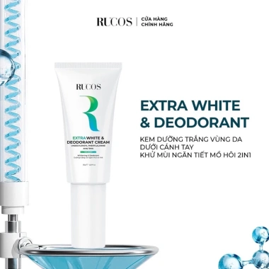 Kem Giảm Thâm Extra White & Rucos Kem Trắng Nách Dưỡng Sáng Da Giảm Thâm Vùng Nách khử mùi Hôi 35g