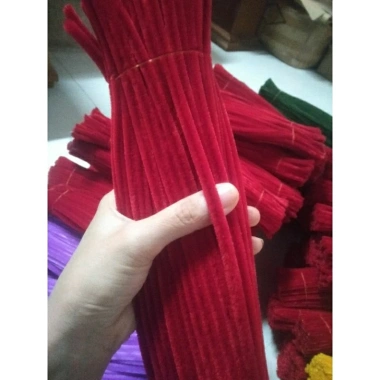 Kẽm nhung loại 1 làm hoa bó 100 cây lông dày màu sắc đẹp - Giá chỉ 17.000 2