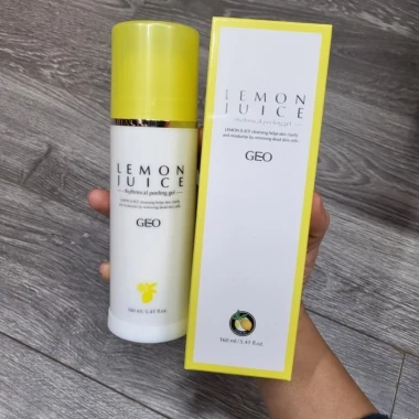 Kem tẩy da chết Geo Lamy tinh chất Chanh Lemon juice 160ml - Da sáng mịn, giá ưu đãi 209.000