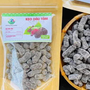 Kẹo dâu tằm Mangline Farm Đà Lạt 250g, đồ ăn vặt thơm ngon mềm dẻo đặc sản Đà Lạt