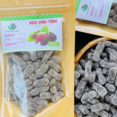 Kẹo dâu tằm Mangline Farm Đà Lạt 250g, đồ ăn vặt thơm ngon mềm dẻo đặc sản Đà Lạt
