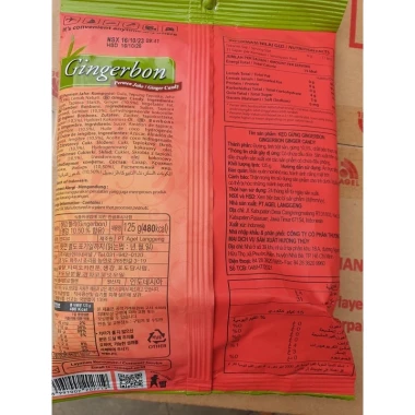 Kẹo gừng dẻo Gingerbon 125g Indonesia giảm giá chỉ 20000đ - Kẹo gừng nhập khẩu ngon 5 Kẹo gừng dẻo Gingerbon 125g Indonesia giảm giá chỉ 20000đ - Kẹo gừng nhập khẩu ngon 5
