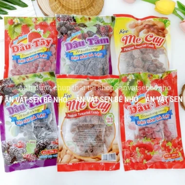 Kẹo Ô Mai Dâu Tây Dâu Tằm Me Cay Đà Lạt - Mứt Tết Giảm Giá Chỉ 16498đ 3