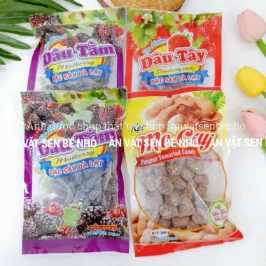 Kẹo Ô Mai Dâu Tây Dâu Tằm Me Cay Đà Lạt - Mứt Tết Giảm Giá Chỉ 16498đ 5