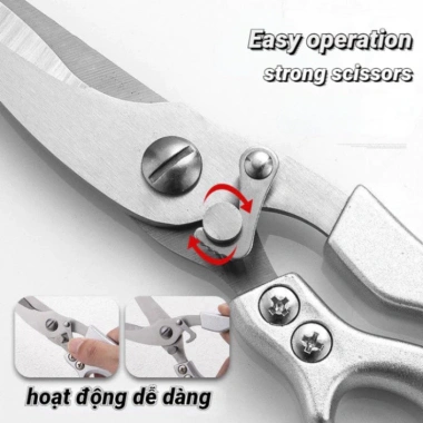 Kéo Thép Không Gỉ Đa Năng Cho Nhà Bếp – Cắt Thịt Xương Nhanh, Giá 129.000