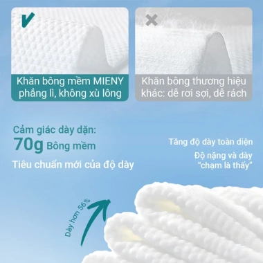 Khăn Cotton Mềm MIENY Dùng 1 Lần Lau Khô, Lau Ướt - Khăn Rút Đa Năng Rửa Mặt, Tẩy Trang, Lau Chùi Không Xơ, Không Mùi 4