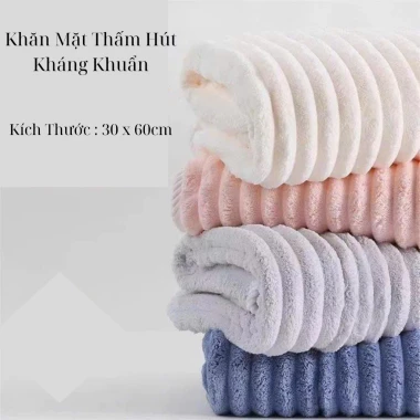 Khăn Mặt Lông COTTON Dệt Sóng 30x60cm Siêu Thấm Hút Mềm Mại Giá 25k 3 Khăn Mặt Lông COTTON Dệt Sóng 30x60cm Siêu Thấm Hút Mềm Mại Giá 25k 3