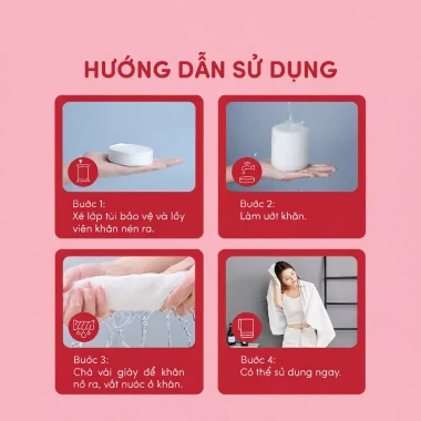 Khăn Tắm Du Lịch Dùng 1 Lần Cotton 100% Siêu Mềm Khô Nhanh Không Kích Ứng Da Giá Rẻ 13k 9