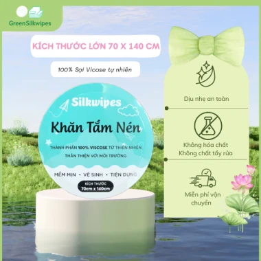 Khăn Tắm Viên Nén Du Lịch Cao Cấp 70x140cm Dùng 1 Lần Giá Rẻ KT001 2