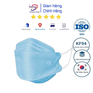 Khẩu trang 4D KF94 4 lớp kháng khuẩn chống UV - Tặng 10 cái - Giá chỉ 105000đ 10