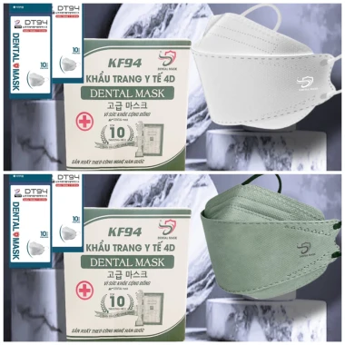 Khẩu trang 4D KF94 4 lớp kháng khuẩn chống UV - Tặng 10 cái - Giá chỉ 105000đ 25