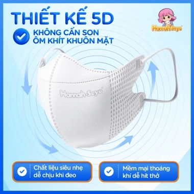 Khẩu trang 5D Hannah Seyo AHP 3 lớp kháng khuẩn chống bụi mịn UV giá chỉ 98k/thùng 600cái 7 Khẩu trang 5D Hannah Seyo AHP 3 lớp kháng khuẩn chống bụi mịn UV giá chỉ 98k/thùng 600cái 7