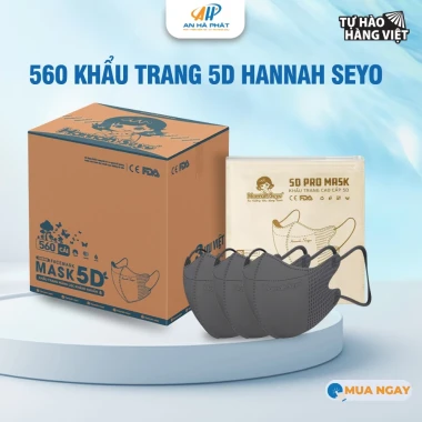 Khẩu trang 5D Hannah Seyo AHP 3 lớp kháng khuẩn chống bụi mịn UV giá chỉ 98k/thùng 600cái 21 Khẩu trang 5D Hannah Seyo AHP 3 lớp kháng khuẩn chống bụi mịn UV giá chỉ 98k/thùng 600cái 21
