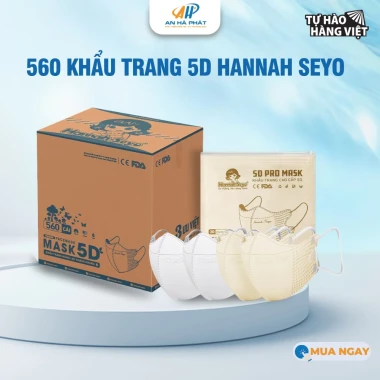 Khẩu trang 5D Hannah Seyo AHP 3 lớp kháng khuẩn chống bụi mịn UV giá chỉ 98k/thùng 600cái 23 Khẩu trang 5D Hannah Seyo AHP 3 lớp kháng khuẩn chống bụi mịn UV giá chỉ 98k/thùng 600cái 23
